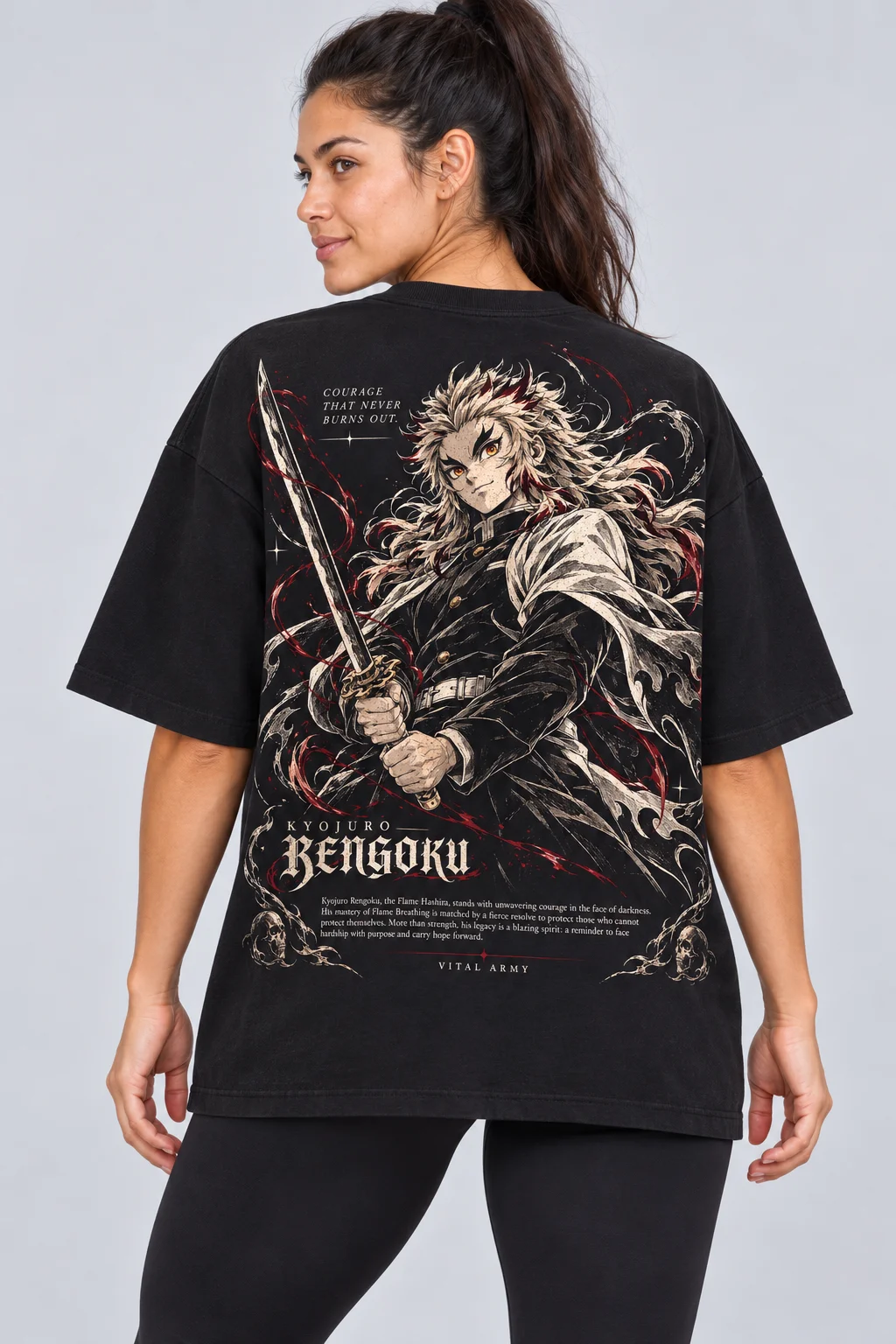 Playera Oversize Rengoku Limitada 2026 — fotografía 1