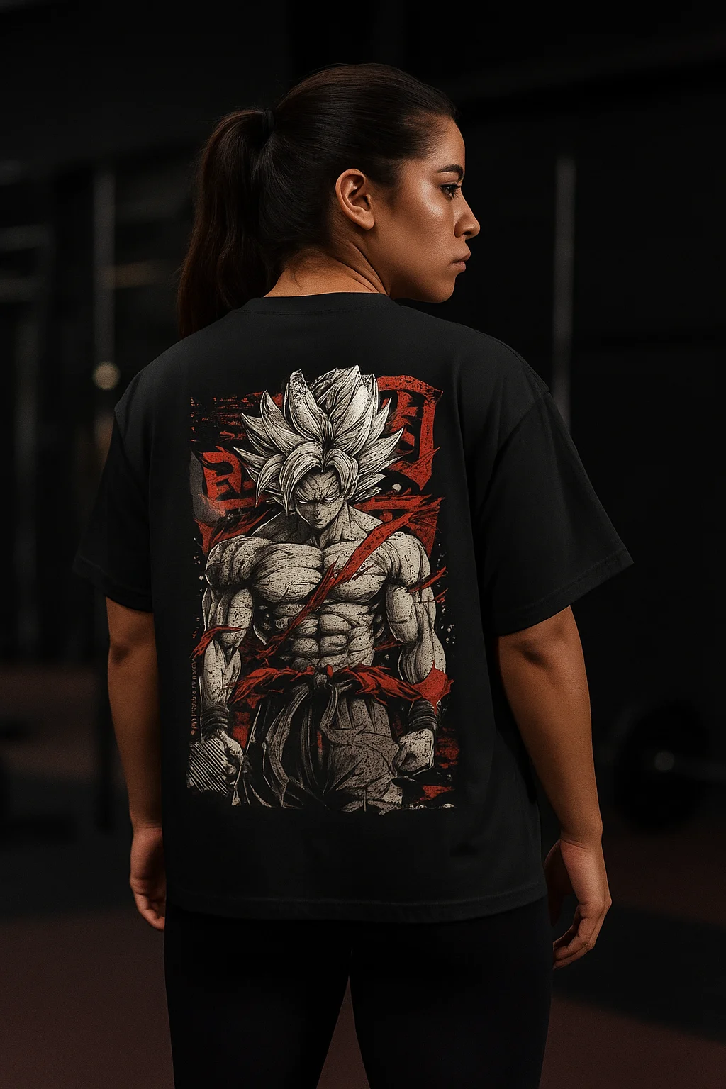 Playera Oversize Dragon Ball Goku Power — fotografía 3