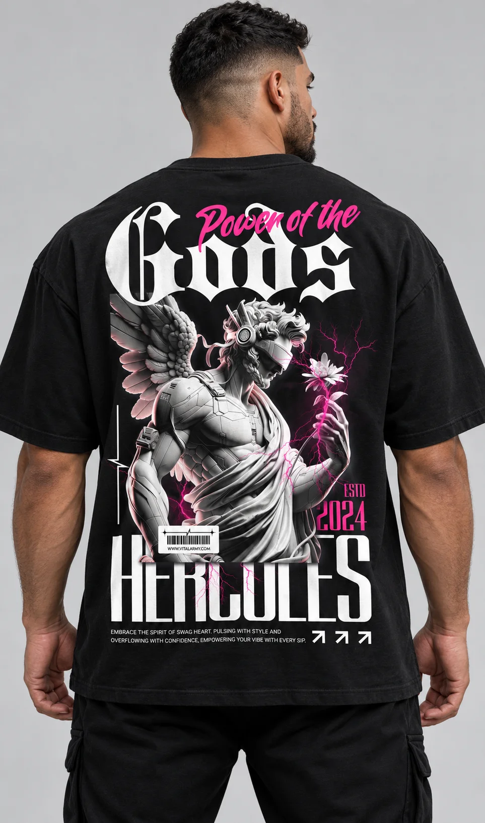 Playera Oversize Power Of Gods Hércules — fotografía 1