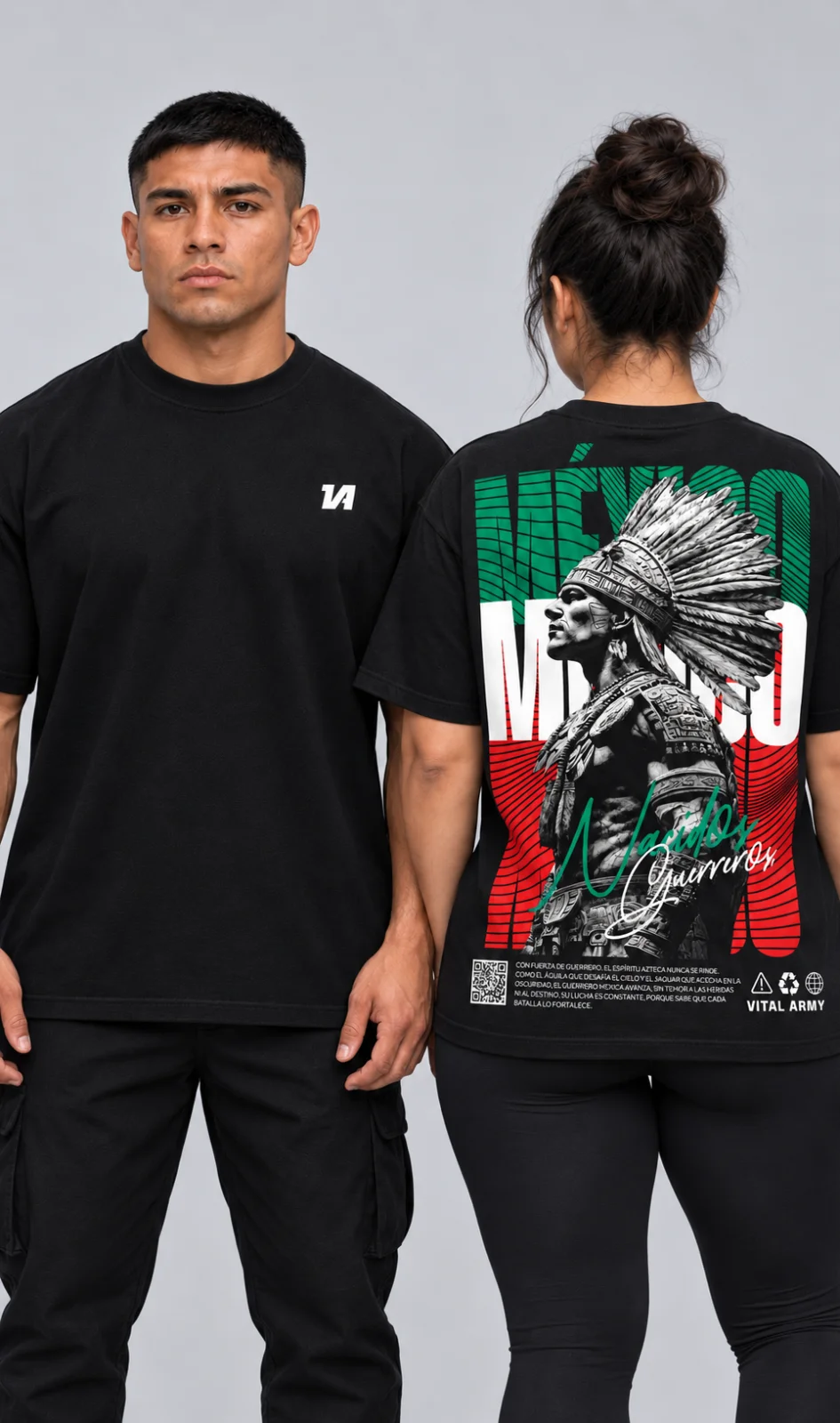 Playera Oversize Nacidos Guerreros México Edición Limitada — fotografía 3