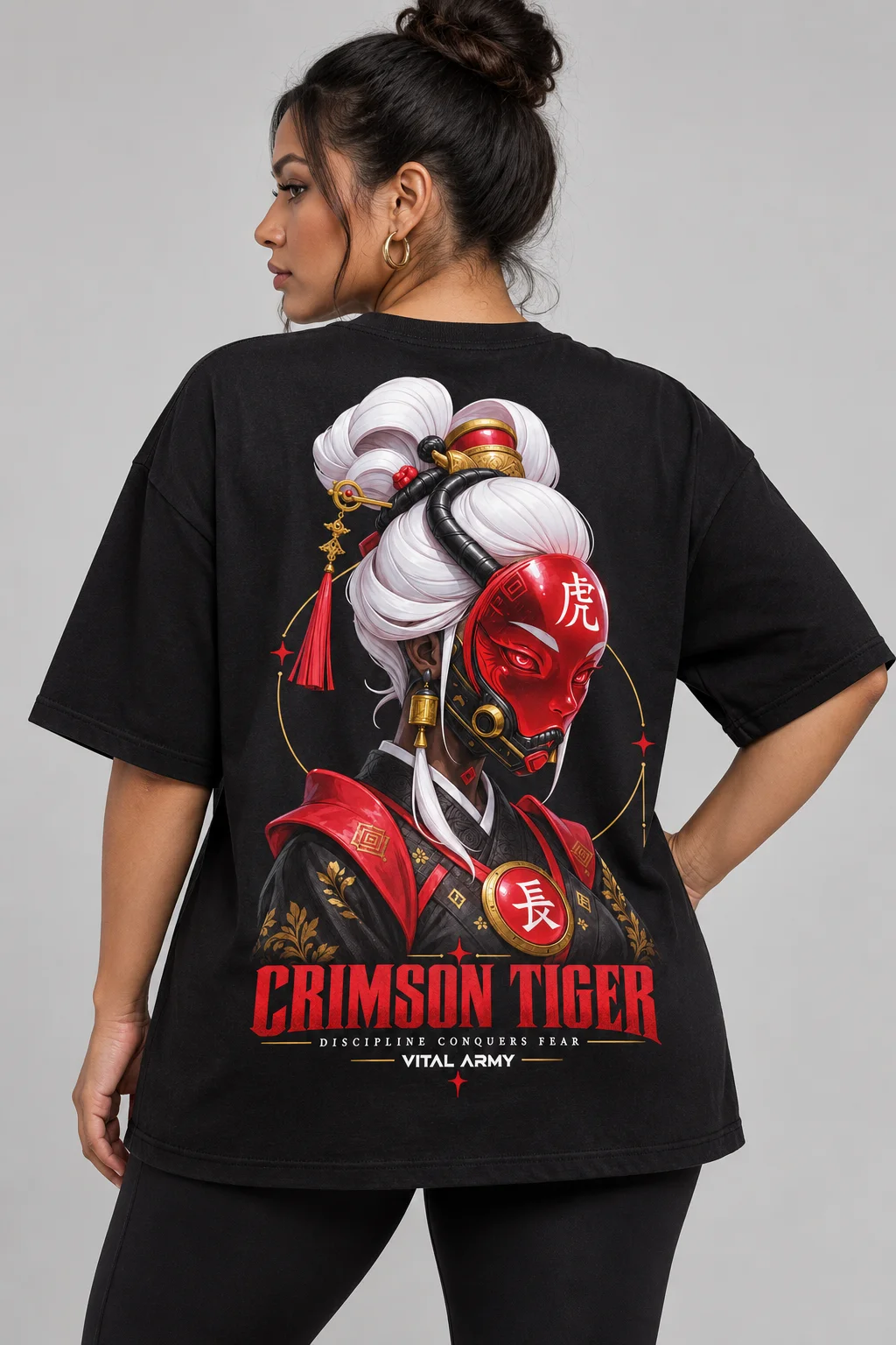 Playera Oversize Crimson Tiger — fotografía 1
