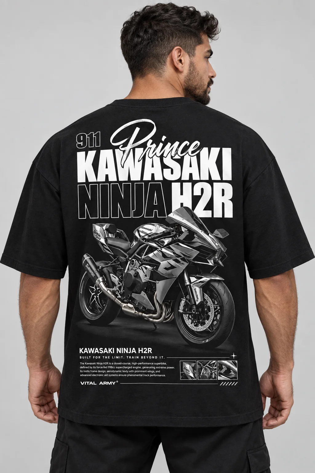 Playera Oversize Kawasaki Ninja H2R — fotografía 1