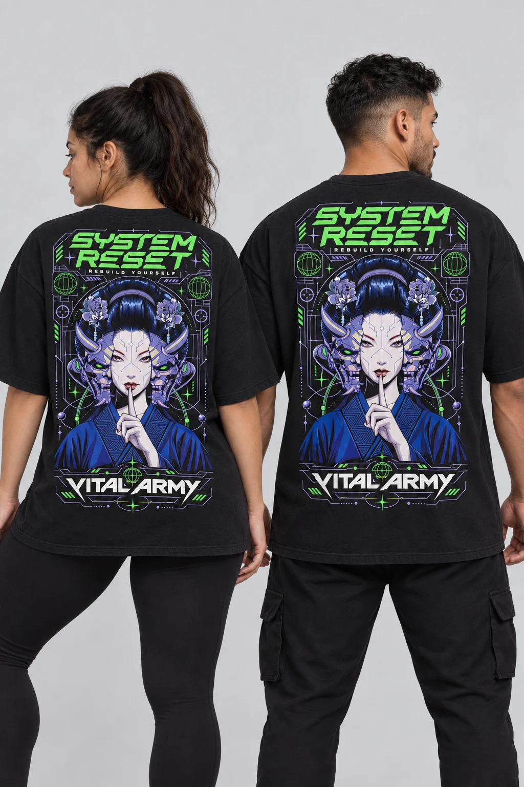 Playera Oversize System Reset — fotografía 3