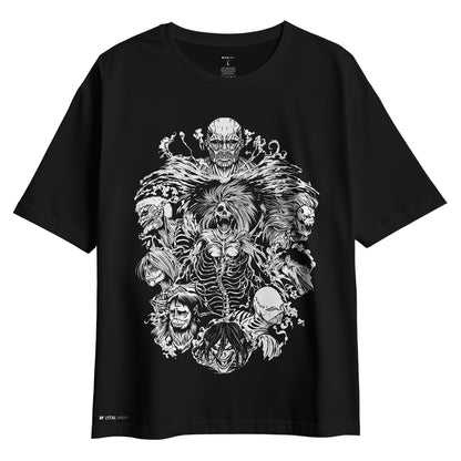 Playera oversize Attack on Titan Personajes