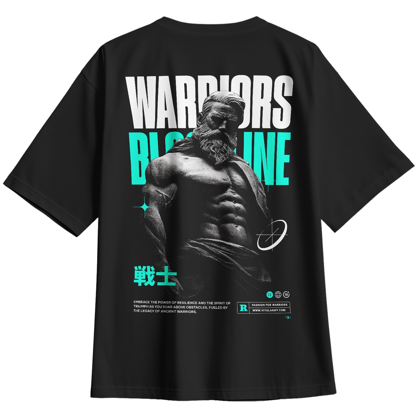 Playera Oversize Estoicismo Warriors Bloodline