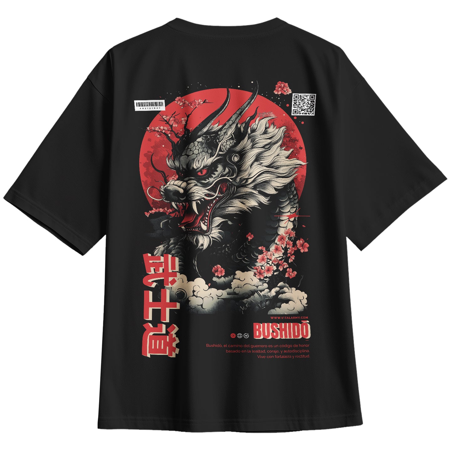 Playera Oversize Japón Bushido