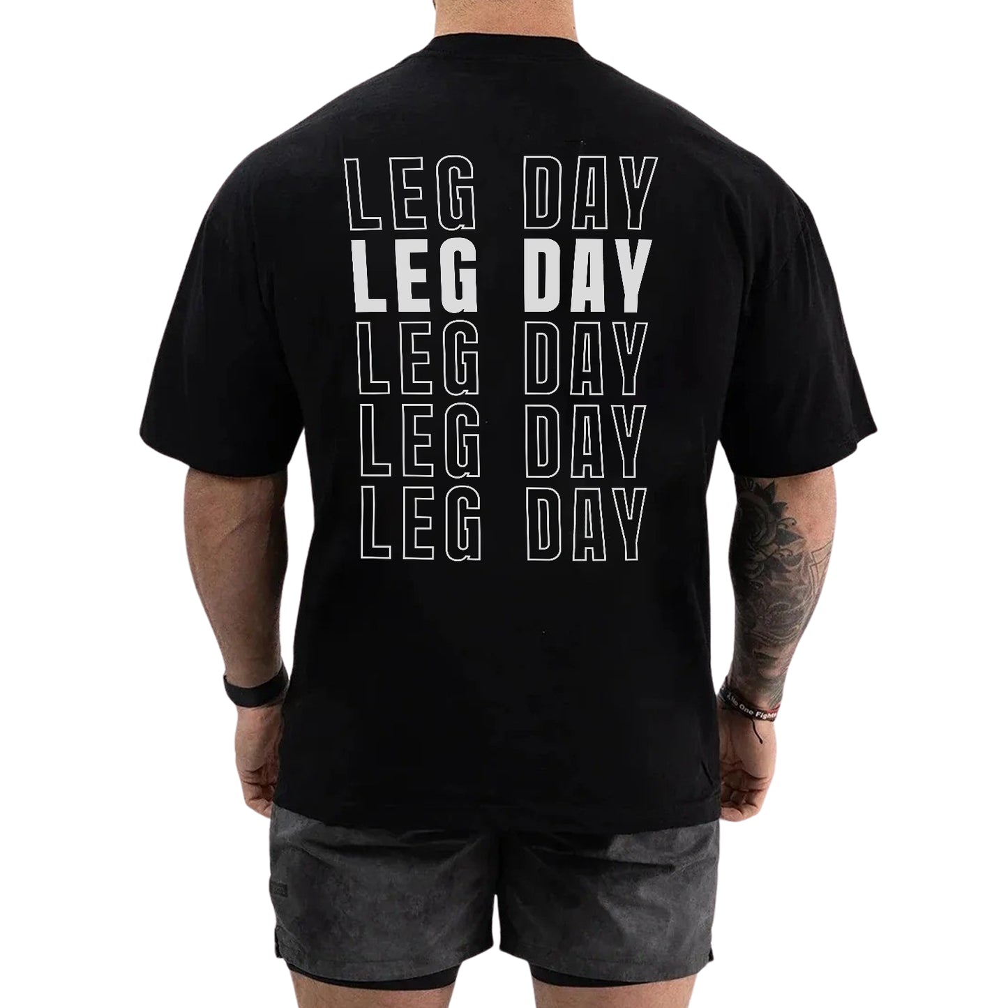 Playera Oversize Leg Day Vertical