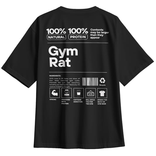 Playera Oversize Gymrat Label Oficial Vital Army